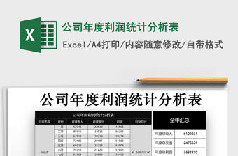 2021年公司年度利潤統(tǒng)計分析表