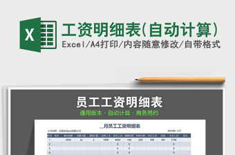 2022年工資明細(xì)表(自動計算)免費下載