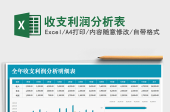 2022年收支利潤(rùn)分析表免費(fèi)下載