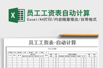 2022年員工工資表自動(dòng)計(jì)算