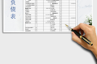 2021年資產(chǎn)負債表免費下載