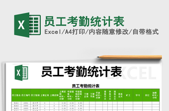 2021年員工考勤統(tǒng)計表