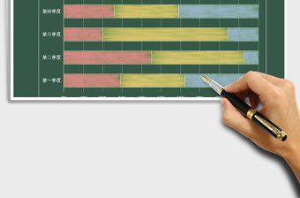 2022年粉筆字效果百分比條形圖免費下載