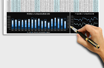 2021年收入统计报表-柱形图表分析免费下载