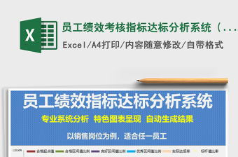 2022年員工績效考核指標達標分析系統（以銷售崗位為例，自動免費下載