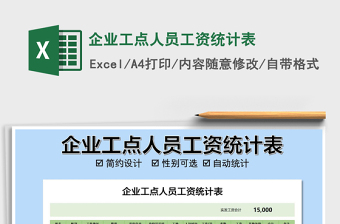 2021年企業(yè)工點人員工資統(tǒng)計表