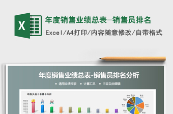 2021年年度銷售業(yè)績總表-銷售員排名