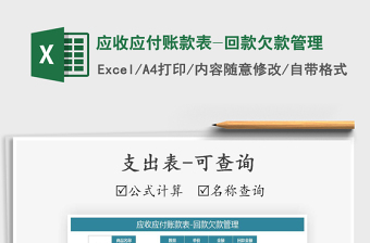 2021年應(yīng)收應(yīng)付賬款表-回款欠款管理
