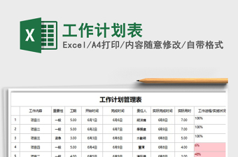 2022年工作計(jì)劃表免費(fèi)下載
