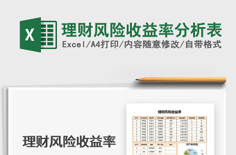 2021年理財(cái)風(fēng)險(xiǎn)收益率分析表