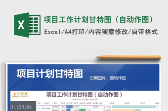 2021年項(xiàng)目工作計(jì)劃甘特圖（自動作圖）
