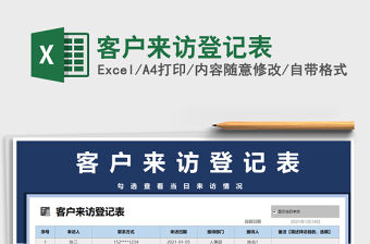2021年客戶來訪登記表
