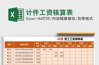 2022委托加工工资核算表