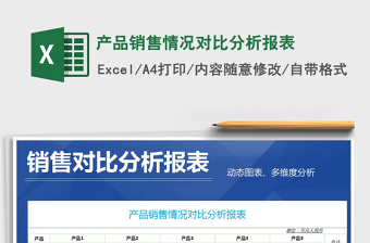 2021年產(chǎn)品銷售情況對比分析報表