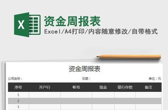 2022资金周报表模板