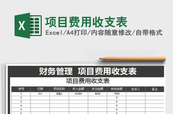 2022年項目費用收支表