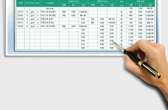 2021年仓库进销存-数量金额明细账(自动