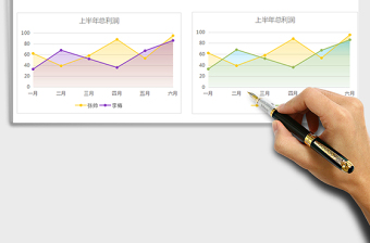 2021年渐变折线面积图免费下载