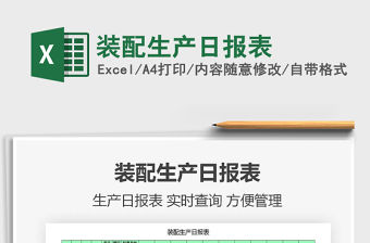 2021年裝配生產日報表
