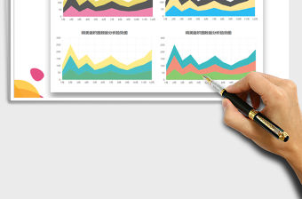 2022年年度銷量分析面積圖（可視化）免費下載
