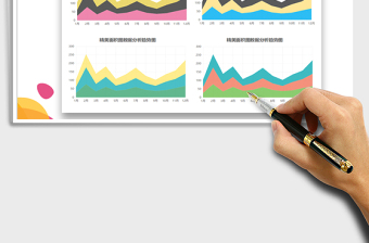 2022年年度销量分析面积图（可视化）免费下载