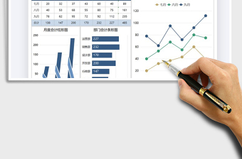 2021年公司部门数据图表汇报模板