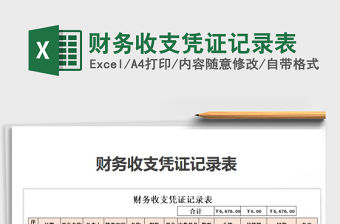 2022年財務收支憑證記錄表