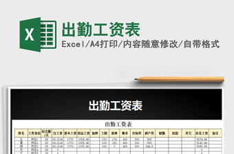2022年出勤工資表