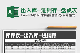 2022年出入庫-進銷存-盤點表免費下載