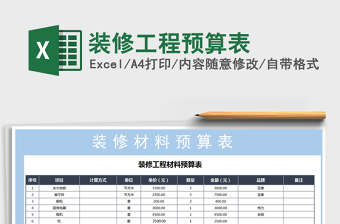 2021工装装修预算表免费下载免费下载