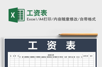 2022年工資表免費下載