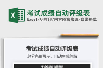 2021年考試成績自動評級表