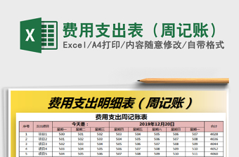 2021年費用支出表（周記賬）