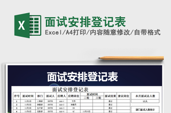 2022面试安排excel