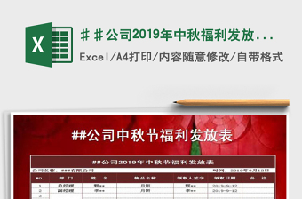 2022年##公司2019年中秋福利發(fā)放表