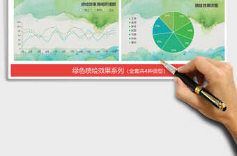 2021年绿色喷绘效果系列图表 财务销售可视化报表免费下载