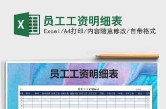 2022年員工工資明細表免費下載