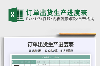 2021年訂單出貨生產(chǎn)進(jìn)度表