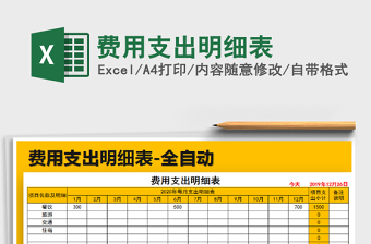 2021年費(fèi)用支出明細(xì)表