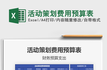 2021年活動(dòng)策劃費(fèi)用預(yù)算表