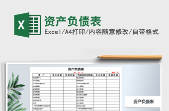 2021年資產(chǎn)負債表