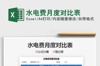 2021年水電費月度對比表