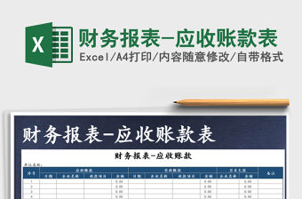 2022年財務報表-應收賬款表