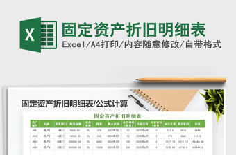 2021年固定資產折舊明細表