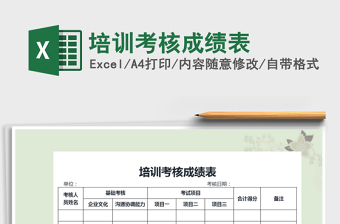 2021年培訓(xùn)考核成績(jī)表免費(fèi)下載