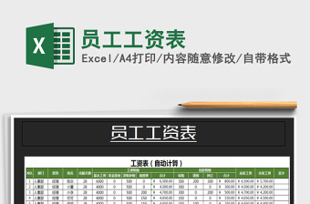 2021年員工工資表