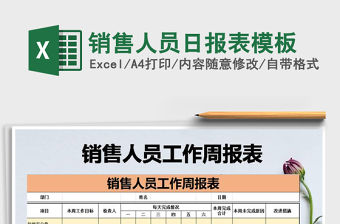 2022年銷售人員日報表模板免費下載