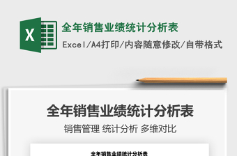 2021年全年銷售業(yè)績統(tǒng)計(jì)分析表
