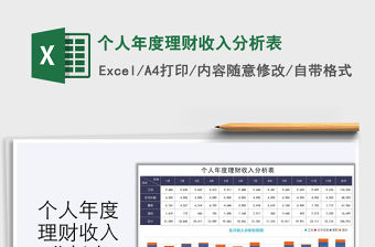 2021年個人年度理財收入分析表