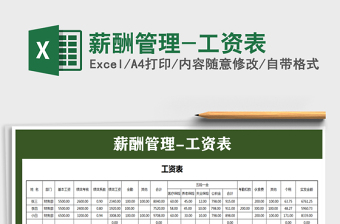 2021年薪酬管理-工資表